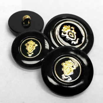 NV-0020 - Black and Gold Fashion Button 